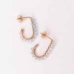 Sinh - Boucles d'oreilles puces personnalisables pierres précieuses de naissance or ou argent 