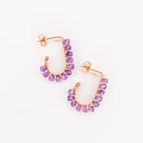 Sinh - Boucles d'oreilles puces personnalisables pierres précieuses de naissance or ou argent 