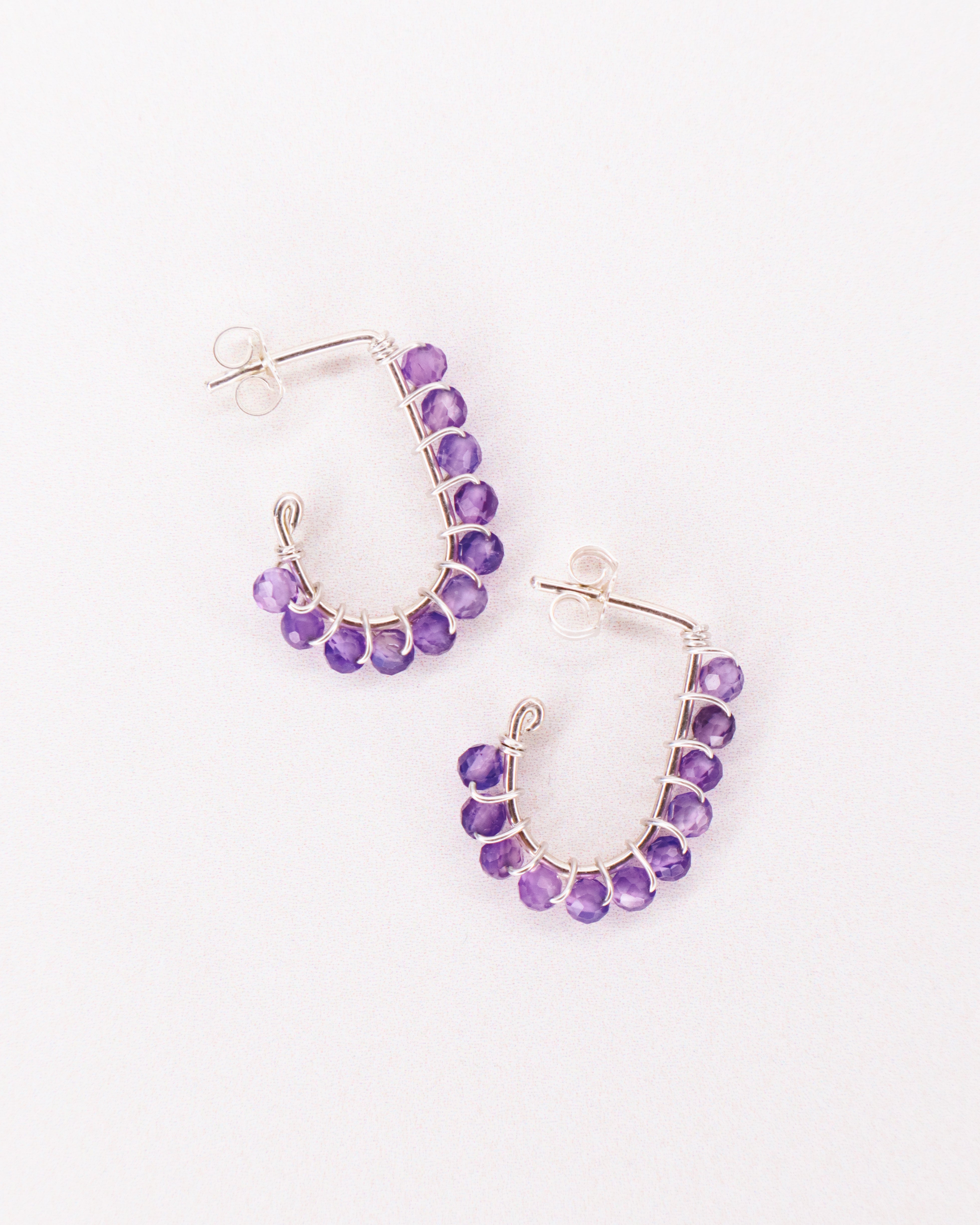 Sinh - Boucles d'oreilles puces personnalisables pierres précieuses de naissance or ou argent 