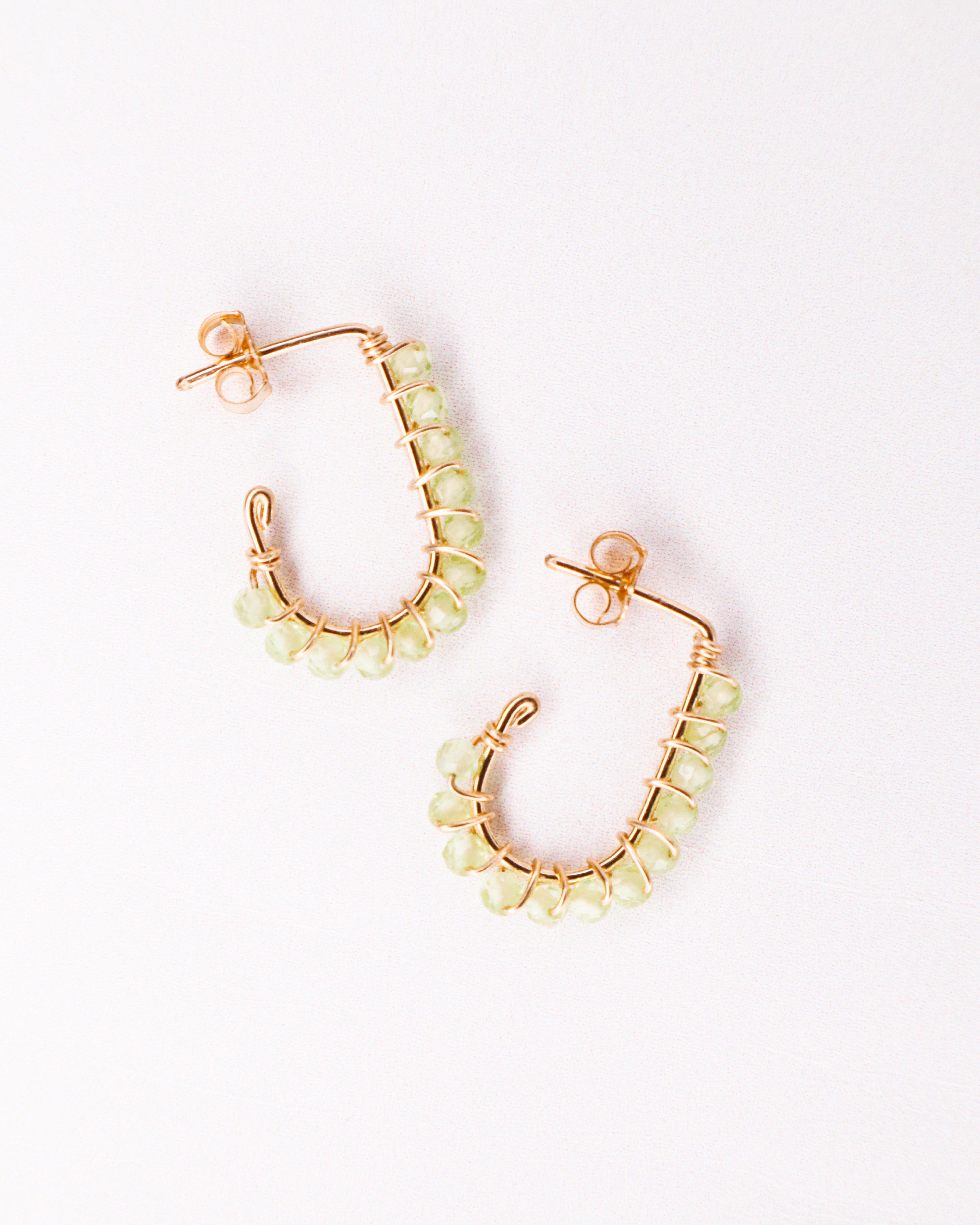 Sinh - Boucles d'oreilles puces personnalisables pierres précieuses de naissance or ou argent 