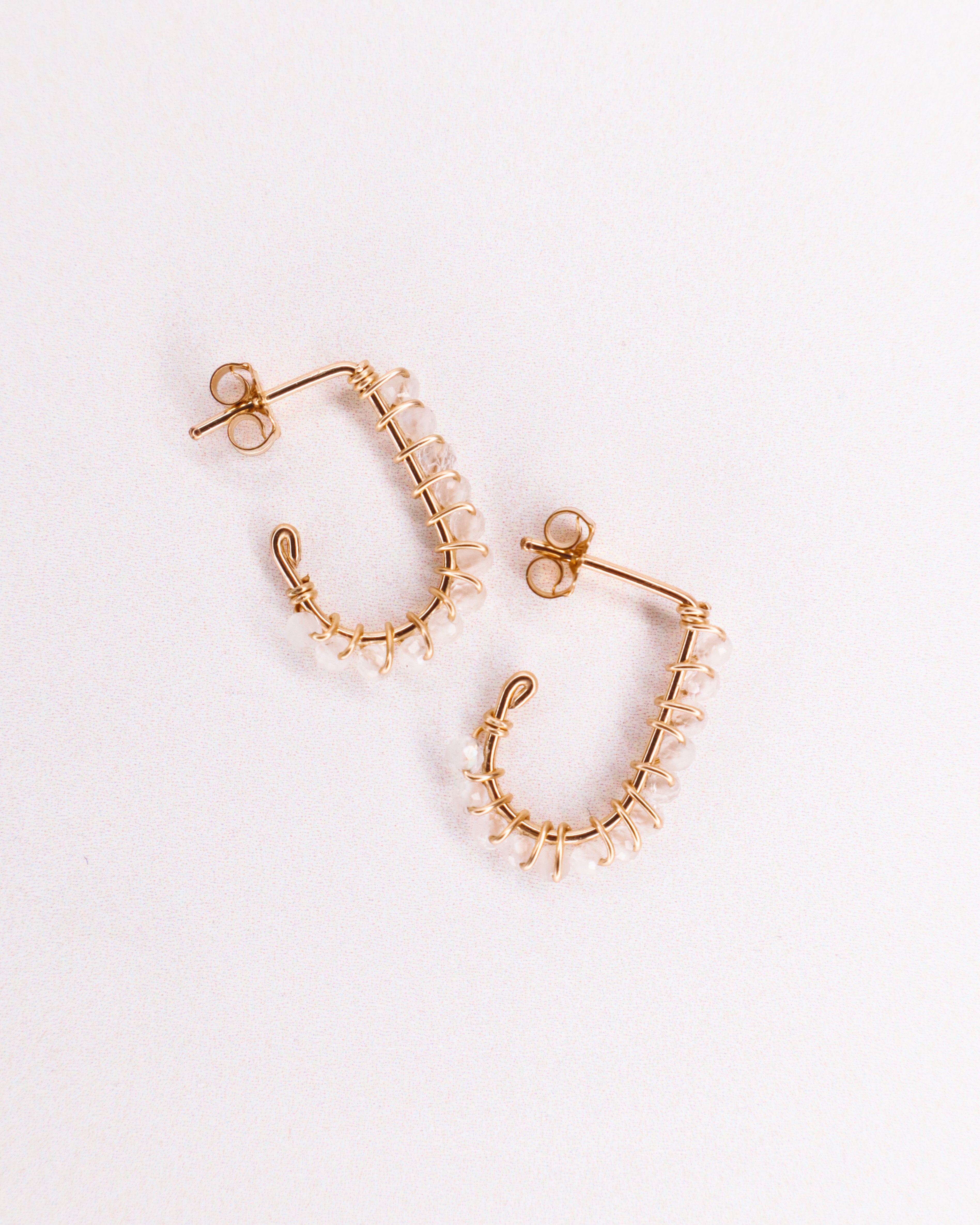Sinh - Boucles d'oreilles puces personnalisables pierres précieuses de naissance or ou argent 