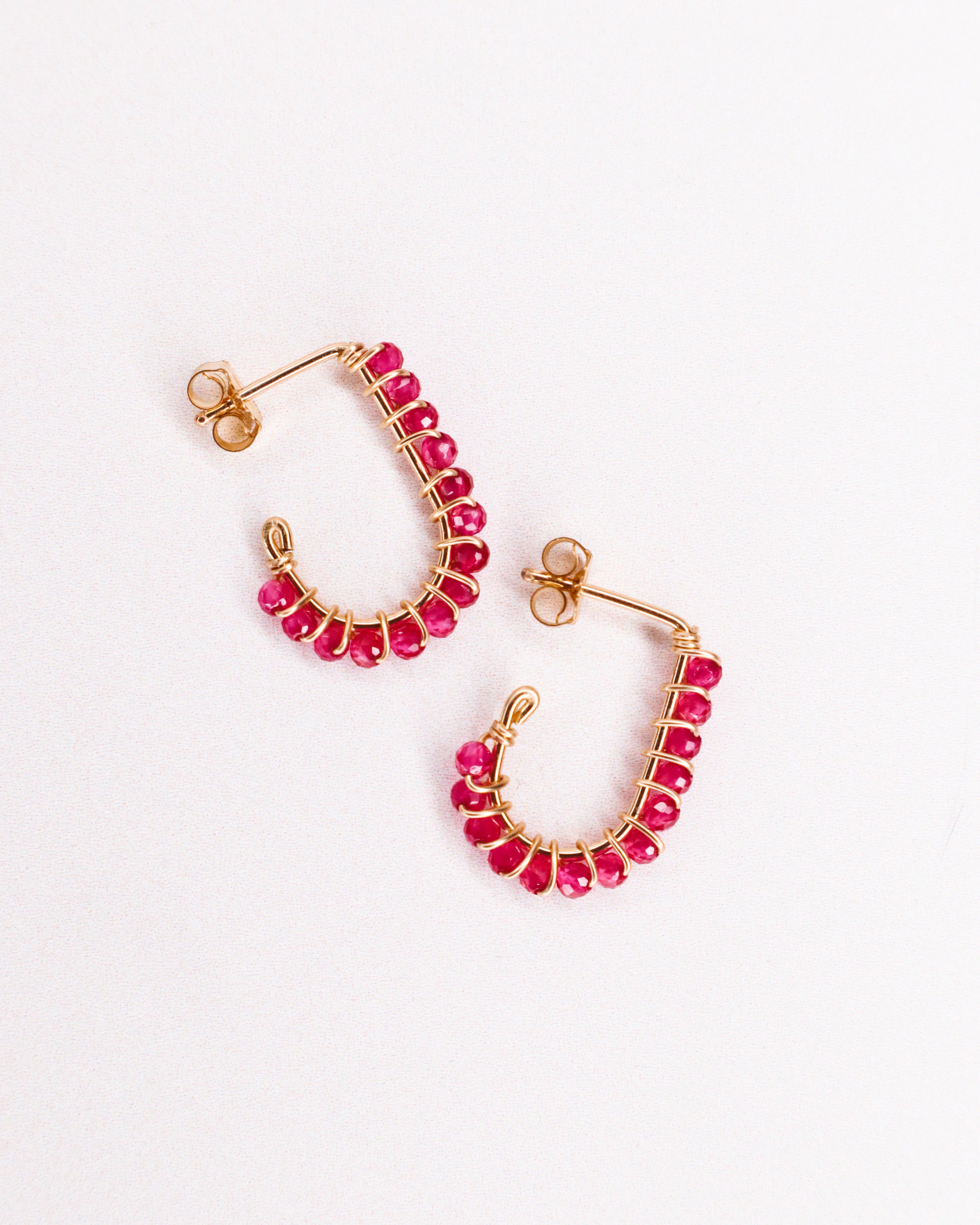 Sinh - Boucles d'oreilles puces personnalisables pierres précieuses de naissance or ou argent 