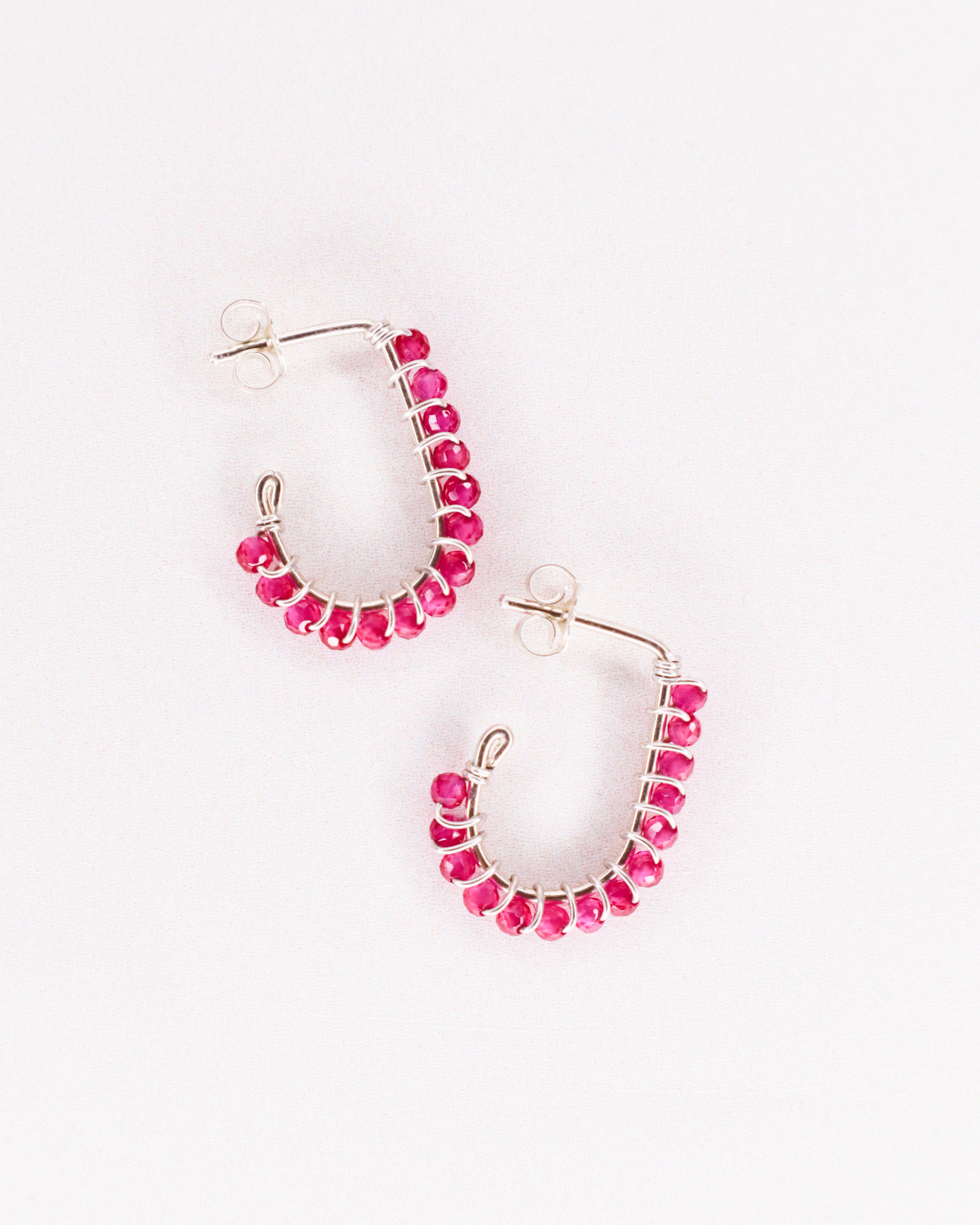 Sinh - Boucles d'oreilles puces personnalisables pierres précieuses de naissance or ou argent 