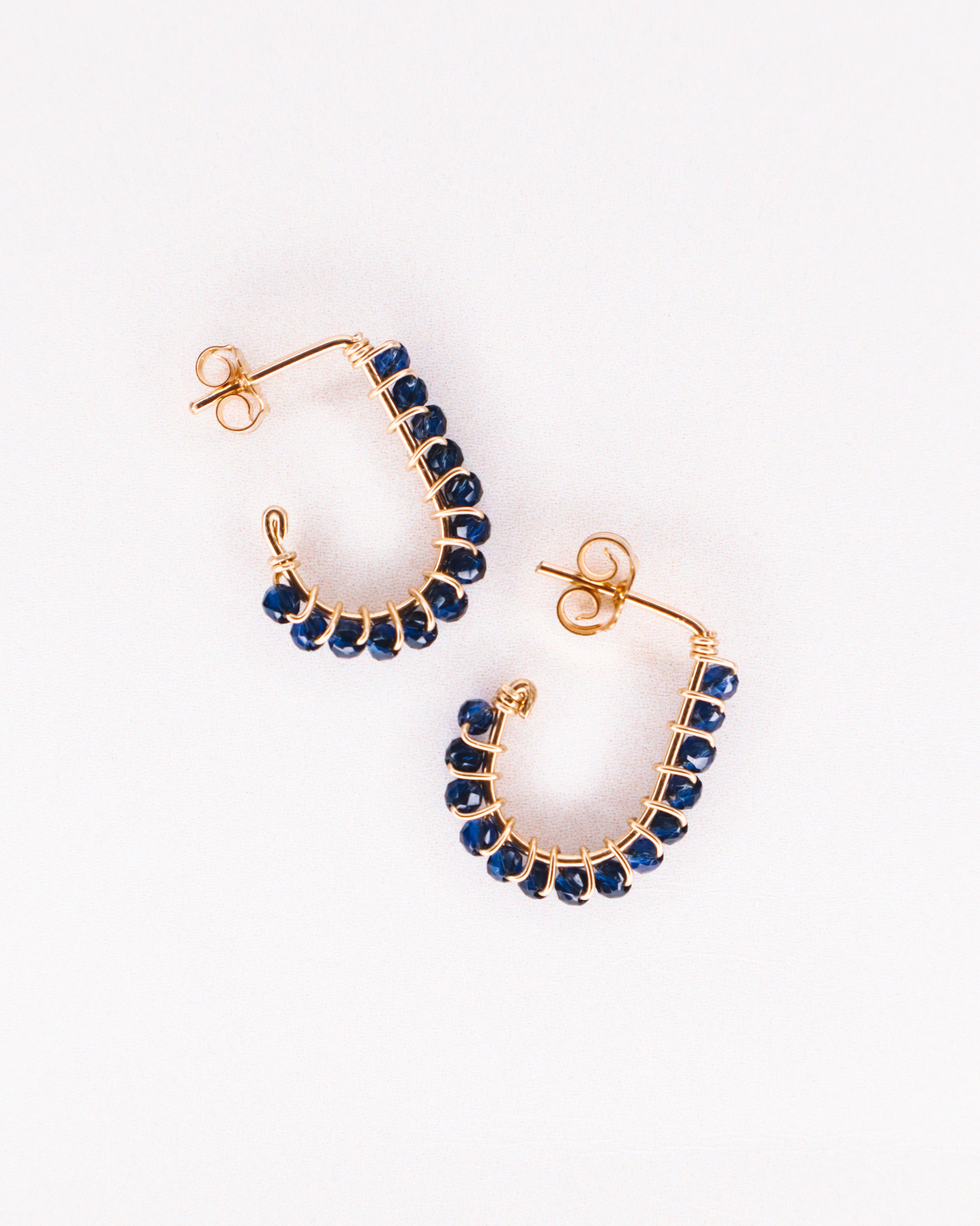 Sinh - Boucles d'oreilles puces personnalisables pierres précieuses de naissance or ou argent 