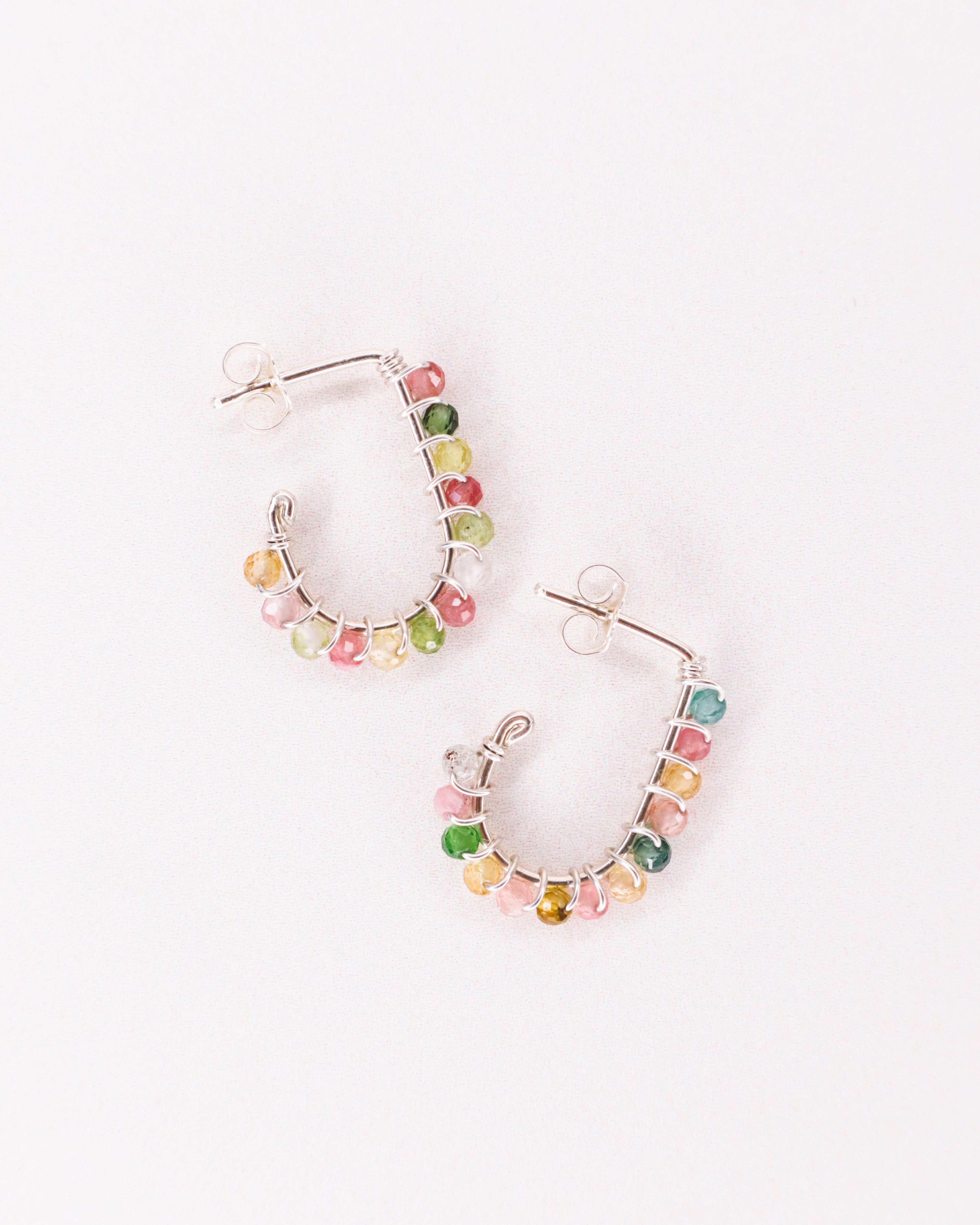Sinh - Boucles d'oreilles puces personnalisables pierres précieuses de naissance or ou argent 