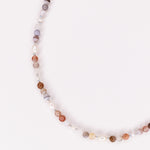 Talamanca - Collier perles ras de cou femme agate botswana perle de culture or argent 
