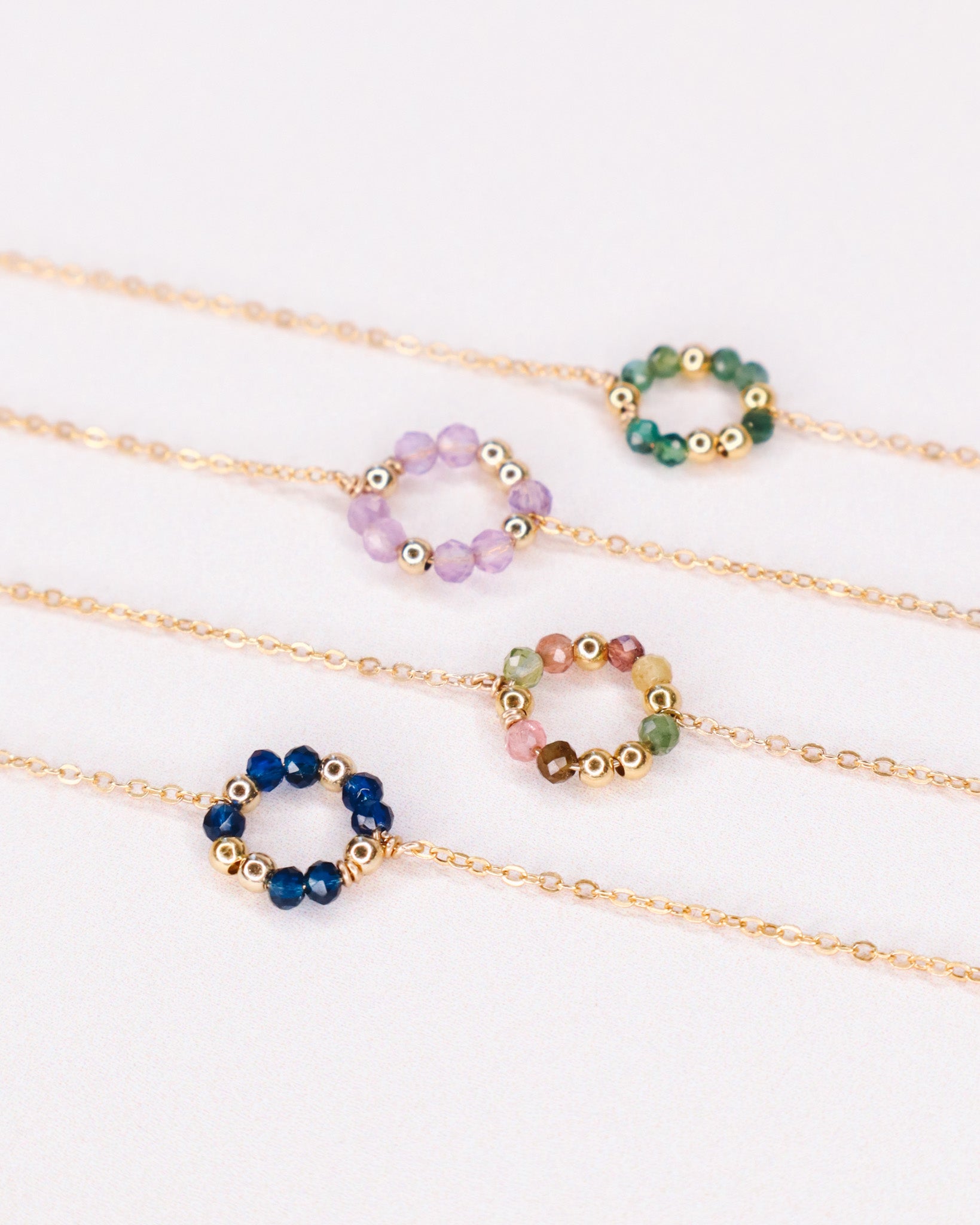 Zenith - Bracelet femme personnalisable pierres precieuses de naissance or ou argent 