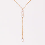 Usnea - collier femme pendant perles de culture or laminé ou argent
