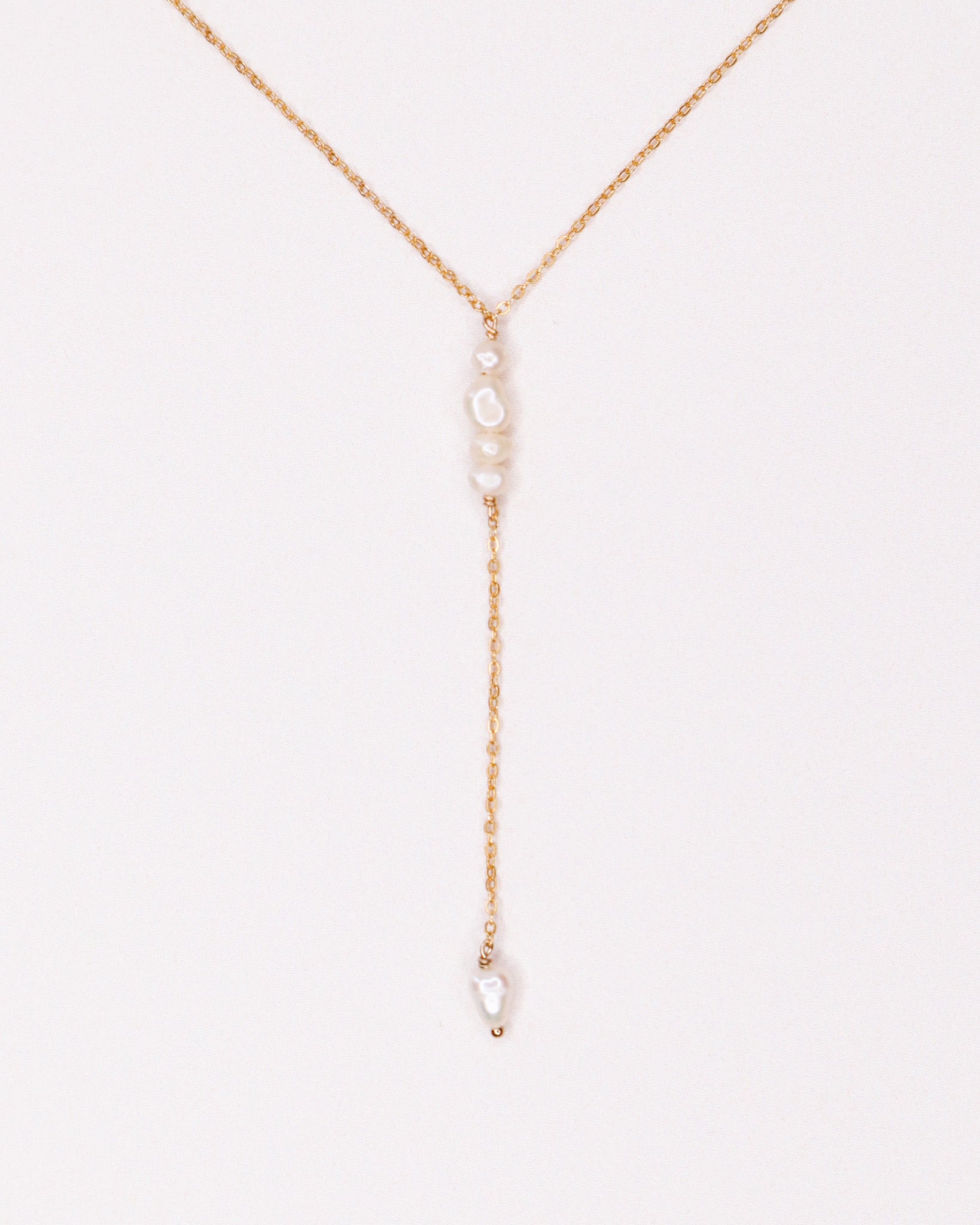 Usnea - collier femme pendant perles de culture or laminé ou argent