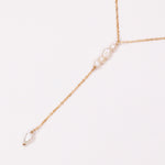 Usnea - collier femme pendant perles de culture or laminé ou argent