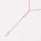 Usnea - collier femme pendant perles de culture or laminé ou argent
