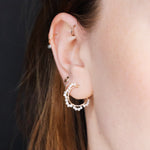 Capraia - Boucles d'oreilles puces illusion creoles perles de culture or argent 