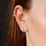 Eris - Boucles d'oreilles chainettes perles de culture or ou argent 