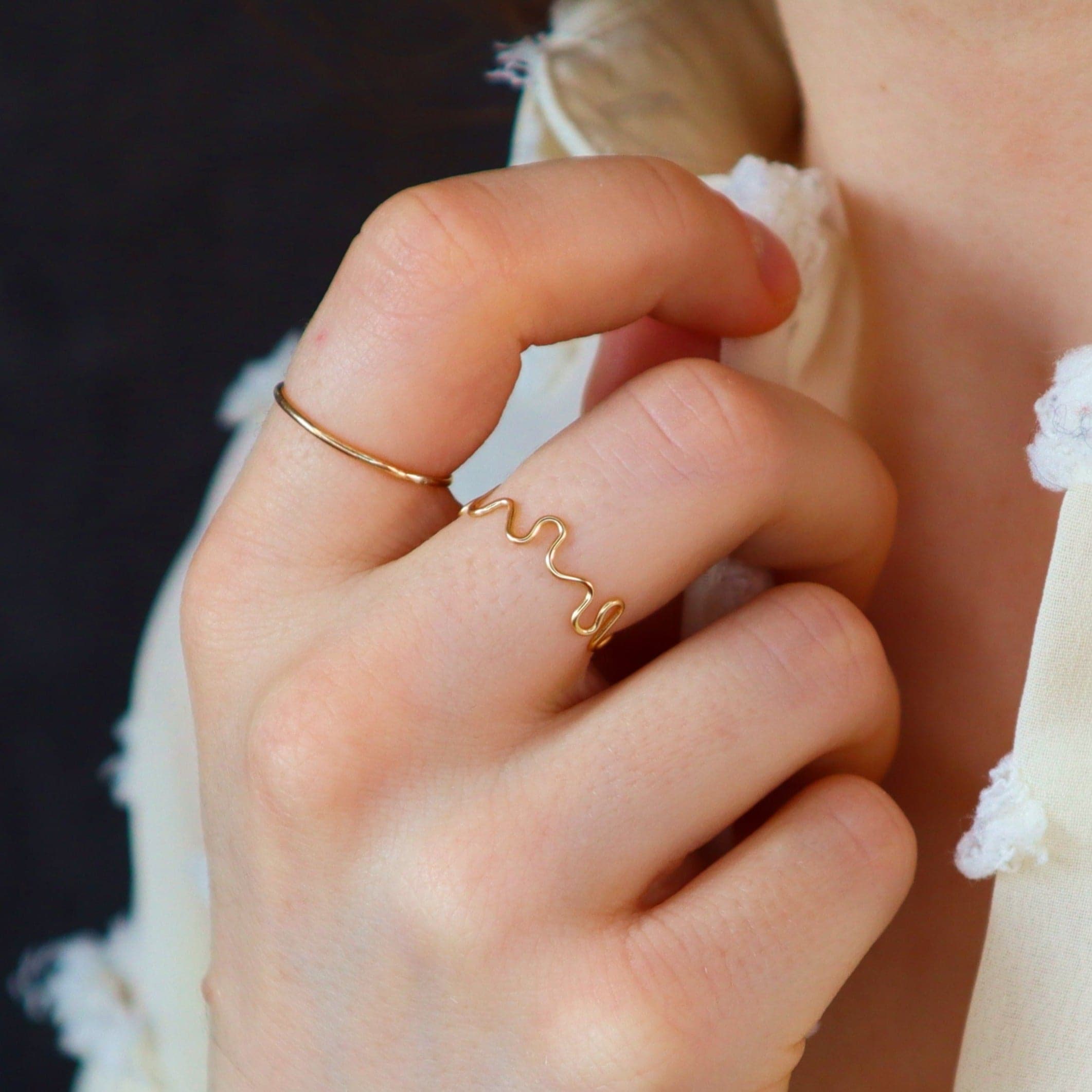 Gaia - Bague organique serpent or ou argent 