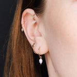 Gallinava - Boucles d'oreilles creoles pampilles perles de culture or ou argent 