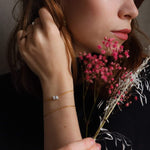 Hathor - Bracelet chaine femme howlite or ou argent 