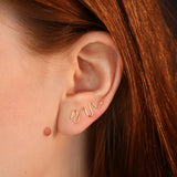 Nymphe - Boucle d'oreille grimpante serpent or ou argent 
