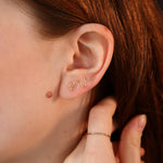 Nymphe - Boucle d'oreille grimpante serpent or ou argent 