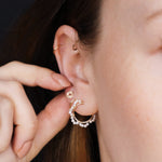 Olive - Boucles d'oreilles puces or ou argent 