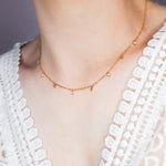 Salicina - Collier court pampilles femme perle de culture or argent 