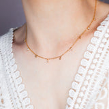 Salicina - Collier court pampilles femme perle de culture or argent 