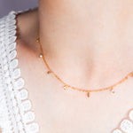 Salicina - Collier court pampilles femme perle de culture or argent 